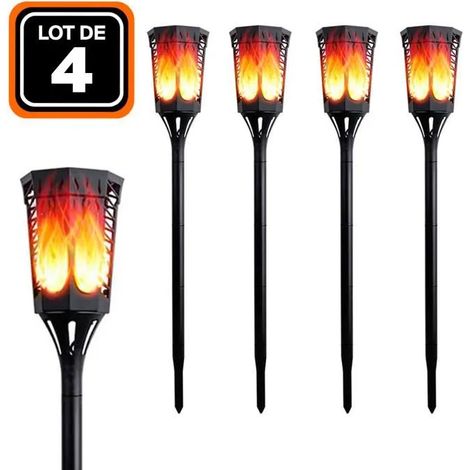 Lampe solaire - EUROPALAMP - Lot de 4 - 96 LED - 35 Lumens - IP65 Résistante aux intempéries (1/4)