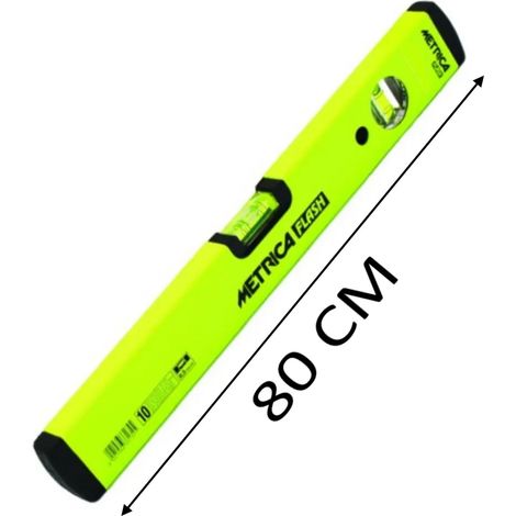 LIVELLA METRICA FLASH GIALLA 2 FIALE CM.80 -PROMO- (1/2)