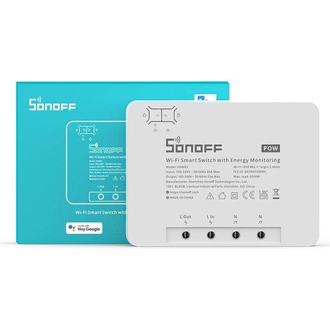 Interruptor inteligente Sonoff POWR3 de alta potencia para encendido y apagado