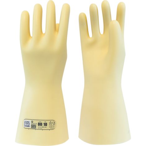 Gants isolants CEI classe 00 – Taille B-9 – Protection jusqu'à 1 500 V DC – CG05B – Catu
