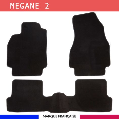 Tapis de voiture - Sur Mesure pour MEGANE 2 (2002 - 2011) - 3 pièces - Tapis de sol antidérapant pour automobile (1/4)