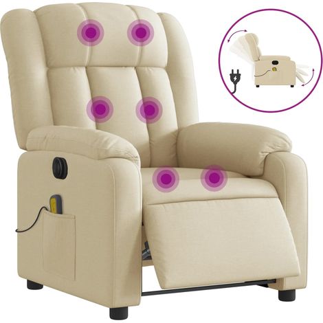 Maison Exclusive - Sillón reclinable de masaje eléctrico tela col