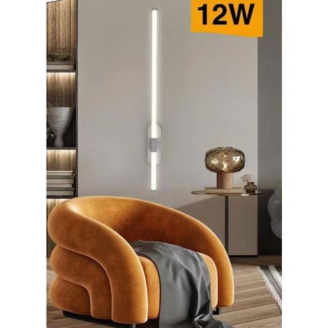 Trade Shop - LED Wandleuchte 12 Watt Langes Rohr Modernes Weiß Kalt Warm Natur Licht E80 -