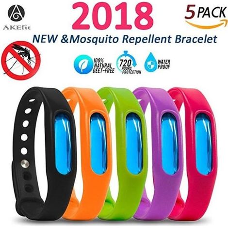 5pcs Bracelet anti-moustique pour les enfants, les adultes et les animaux - insectes Voyage Répulsif (1/4)