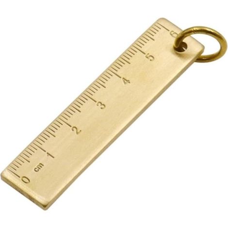 Règle en laiton de 6 cm pour pendentif clé, outil mesure cuivre (1/5)