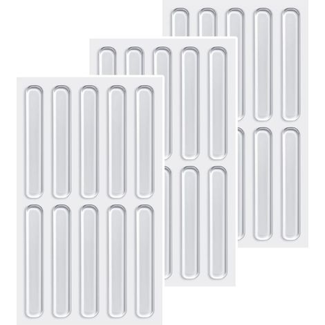 Transparente Schutzpads, 30 Stück Gummipuffer Möbelmatten Geräuschdämpfende transparente Pads für Schranktüren, Küche, Bad, Büro