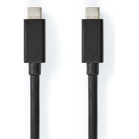 nedis CCGB64020BK10 cable USB C negro 1 metro (1/3)