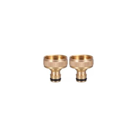 Adaptador de manguera para jardinería, limpieza de coches, lavadoras, rosca de 1", 2 piezas - Crezuo