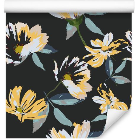 Papel pintado con estampado floral para salón y dormitorio, 50x1000 cm. (1/5)