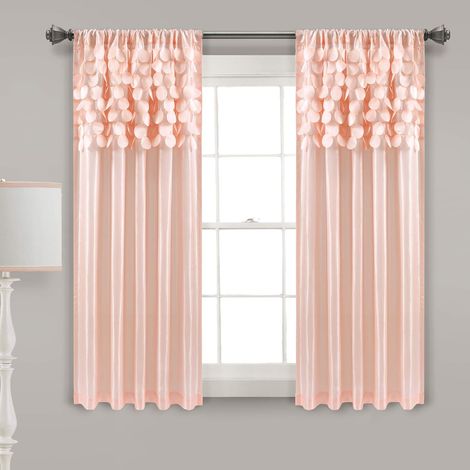 Rideaux de fenêtre Blush Circle Dream pour Salon, Salle à Manger, Chambre à Coucher (Paire), 160 x 137 cm, 160 x 137 cm (1/5)