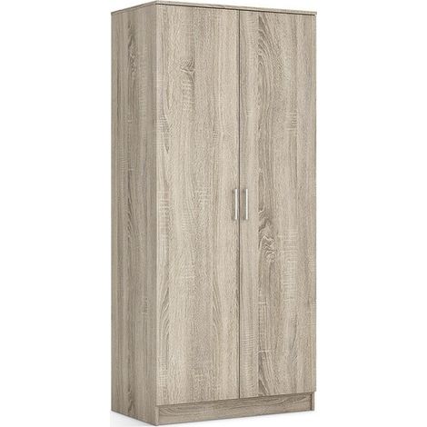 Armadio 2 porte REY colore rovere sonoma - 80 x 180 x 50 cm