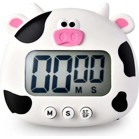 Küchentimer, Countdown-Timer mit niedlichen Cartoon-Tieren, digitaler Kochtimer mit Magnetfunktion, LCD-Uhr mit großem Display, Wandwecker mit Ständer (1/5)