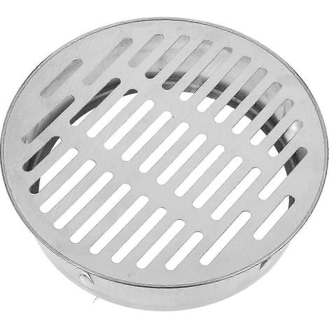 Grille de caniveau en acier inoxydable 304, haut débit et installation rapide, pour toit-terrasse extérieur, 21 x 21 x 5,7 cm (1/4)