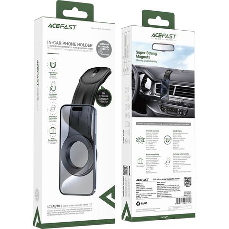 Soporte magnético para teléfono móvil para el salpicadero del coche, color negro. (1/5)