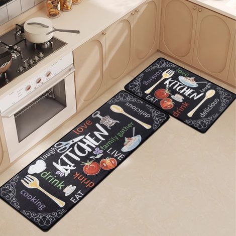 Tapis de cuisine 07 5080cm Terre de diatomées Tapis de cuisine pour couverts, absorbant l'eau et l'huile, en terre de diatomées, résistant à l'usure, facile à nettoyer, antidérapant. (1/5)