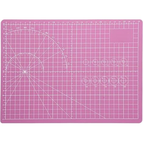 [NX] Tapis de découpe, tapis pour machine à coudre, tapis de découpe, planche à découper, tapis de découpe auto-cicatrisant, adapté au tissu, au patchwork, à la couture, au scrapbooking (rose) (1/5)