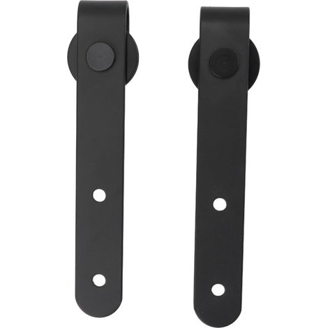 Kit de rail coulissant pour porte d'armoire, roulettes de style grange silencieuses et lisses, ensemble de quincaillerie de suspension (1/5)