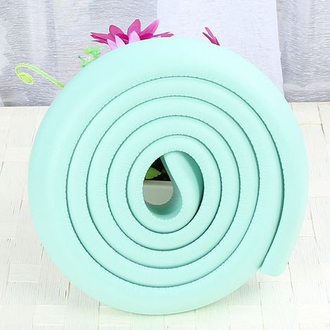 Protector de bordes para bebés de 2 m, tapete de seguridad para bordes, cinta de preimpresión, protector de muebles de seguridad para niños, protector de mesa, 1 unidad (Verde claro)