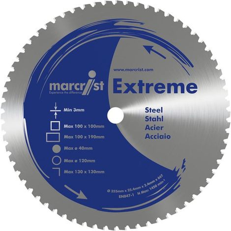 Kaltkreissägeblatt Extreme 355 x 25.4mm Metall/Stahl