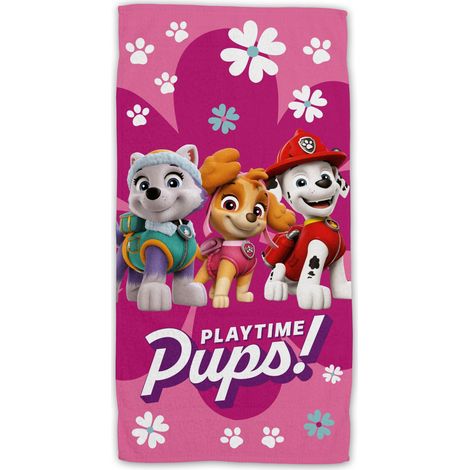 Paw Patrol Baumwolle Strandtuch Frottee Badetuch mit Premium Druck, 70x140 cm