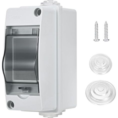 IP65 Wasserdichter Außen-Elektroverteilerkasten, wasserdichte Elektrobox, Anschlussdose, Kunststoff-Aufputz-Steuerschrank, 2 Module