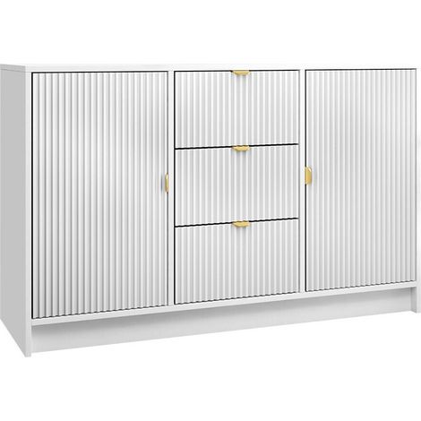 Cómoda Comfivo Papilio, Blanco, Con cajones y puertas, Número de cajones: 0, 75x118x40cm
