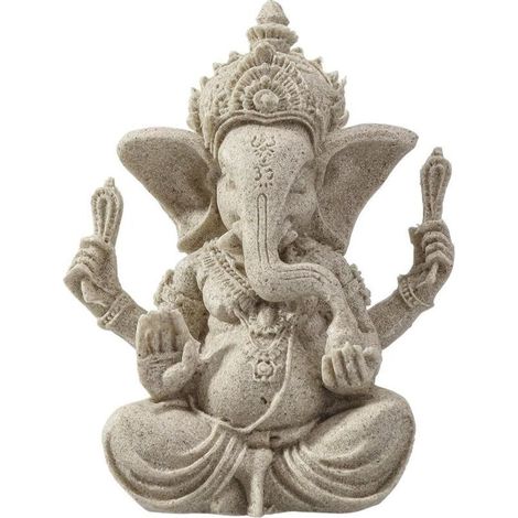 Handgefertigte Elefantenskulptur aus Sandstein, Ganesha-Buddha-Figur (1/5)