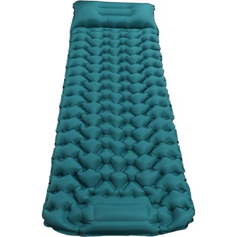 Tapis de couchage gonflable ergonomique, léger et actionné au pied, adapté à une utilisation au bureau et au camping en plein air. (1/5)