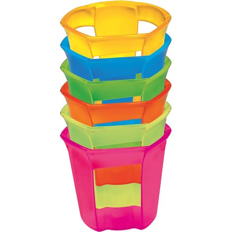 Confezione da 6 Portabicchieri in termoplastica colori assortiti (1/2)