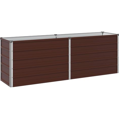 Letto rialzato da giardino Marrone 160 x 40 x 55 cm vidaXL