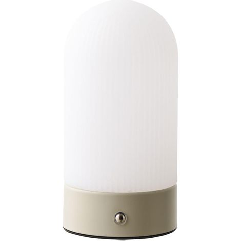 Rosa lampe de table rechargeable beige, blanche. (1/5)