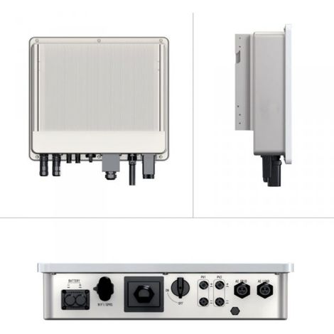 Inverter Fotovoltaico Monofase, Ibrido On-Grid/Off-Grid, Certificato CEI 0-21, Garanzia 10 Anni, IP65 (3.6KW)