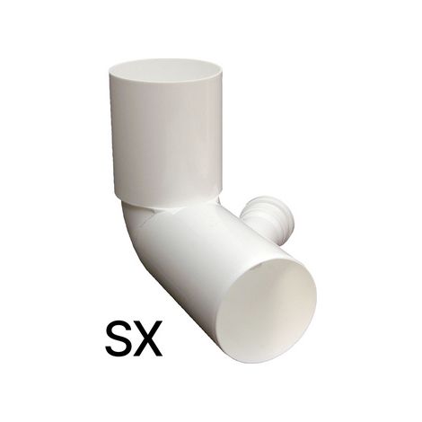 CURVA WC ALTA D. 110 IN PP CON 1 ATTACCO- Attacco dx D. 40- senza- pezzi 1