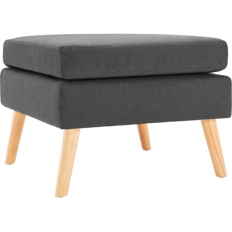 Repose-pied Gris foncé Tissu