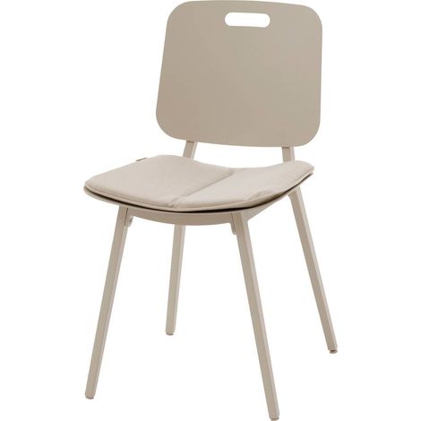 Lote de 2 sillas de jardín Terzano de arcilla y aluminio beige - Hespéride (1/2)