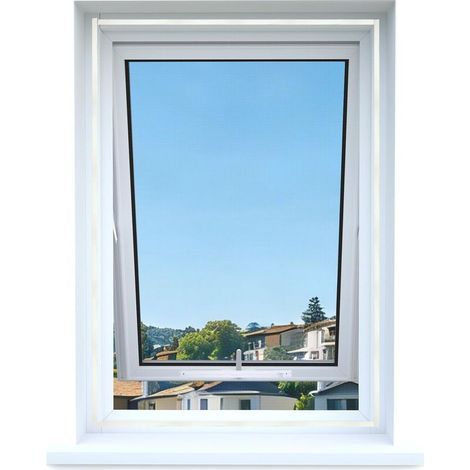 Moustiquaire Universelle Transparente avec Fermeture Éclair Apalus pour Fenêtres, en Maille Lavable et Découpable à la Taille Souhaitée 130x150 CM (Lot de 1, Blanc) (1/5)