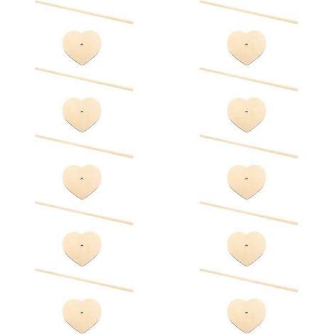 Holzständer, Wanddekoration, Tischdekoration für Kindergeburtstage oder Hochzeiten, Herzdesign + Stab zum Einstecken (1/5)