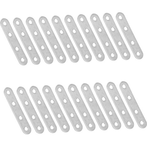 40 équerres d'angle en acier inoxydable, plaques de réparation robustes pour meubles, outils de fixation de supports (1/5)