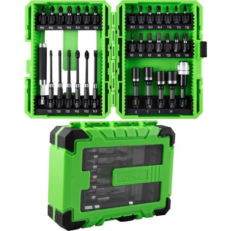 Accessoire pour visseuse Jbm 32 pièces acier S2 noir