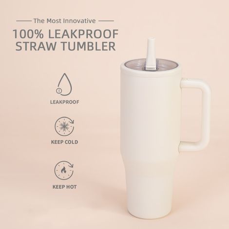 Tasse Isotherme Bec Verseur Antifuite 2025 Nouveau Modèle 40oz Double Paroi Portable Couvercle Pliable (1/5)