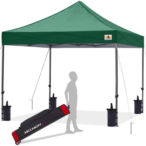 Pavillon wasserdicht Flatpavillon Popup Gartenzelt Dunkelgrün 2,5x2,5M (1/5)