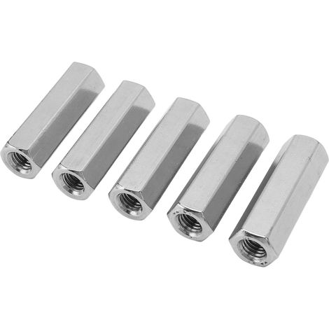 5 Écrous Hexagonaux M10x1.5 L55mm en Acier Inoxydable 304, Antirouille pour Fixations Filetées (1/5)