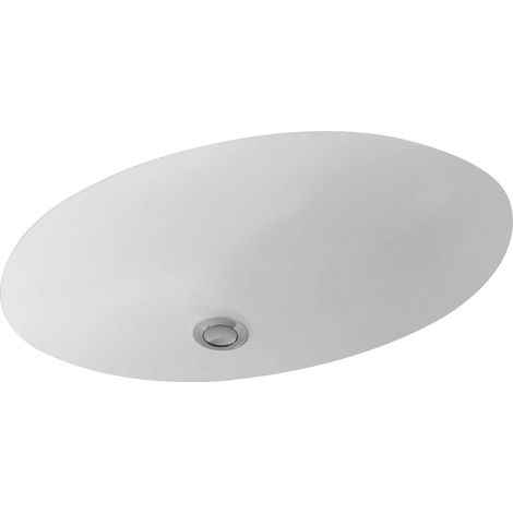 Villeroy & Boch – Vasque suspendue sans trou avec trop-plein 50x35 cm – Émaillée blanche – Pour installation par le bas – 61470001