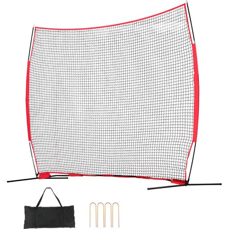 Mophorn Backstop-Netz, 12 x 9 Fuß Sport-Absperrnetz, tragbares Übungsgerät mit Tragetasche, Trainingsschirm für Baseball, Softball, Fußball, Hockey, Lacrosse, ideal für den Einsatz im Garten