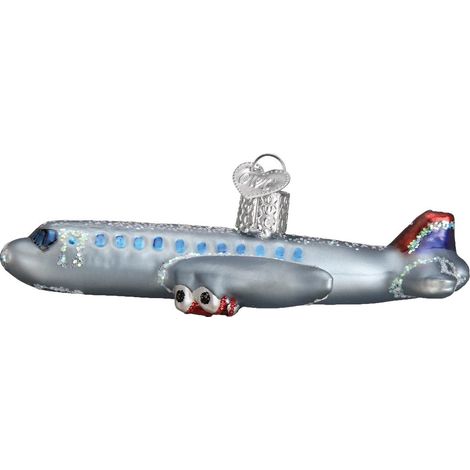 Décoration en Verre soufflé pour Sapin de Noël, Avion Passager, Trains, hélicoptères, Bateaux et camions (1/5)