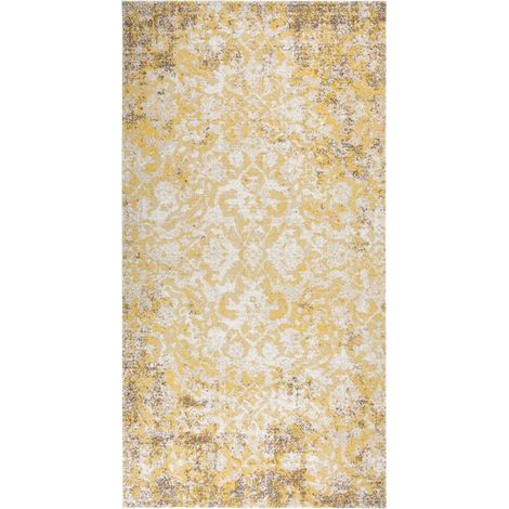 Outdoor-Teppich Flachgewebe 80x150 cm Gelb vidaXL (1/5)