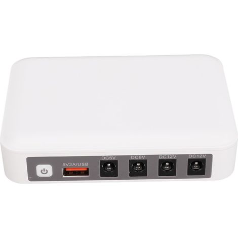 Mini UPS avec DC 5.5x2.1mm USB 5V 2A Sortie 7800mAh Alimentation de Sauvegarde de la Batterie pour Le Moderne du Routeur Caméra Smartphone Intelligent Indicator (Prise UE) (1/5)