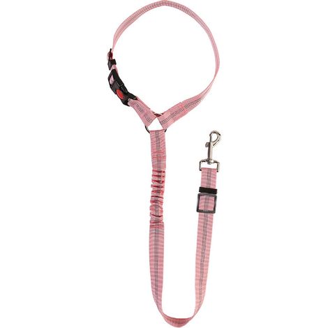Ceintures de sécurité pour animaux de compagnie (chiens et chats), fixations de ceinture de sécurité pour appuie-tête de voiture, laisse de sécurité réglable, rose. (1/5)