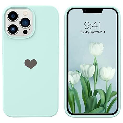 CUSTODIA PER APPLE IPHONE 13 PRO MAX IN SILICONE VERDE CON COVER POSTERIORE