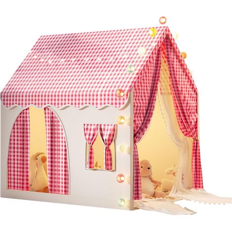 Ergocar Kids Tent Indoor And Outdoor Double Door Castle Luminous Flag Colorful Cloud Star Suitable For Toddlers Boys And Girls